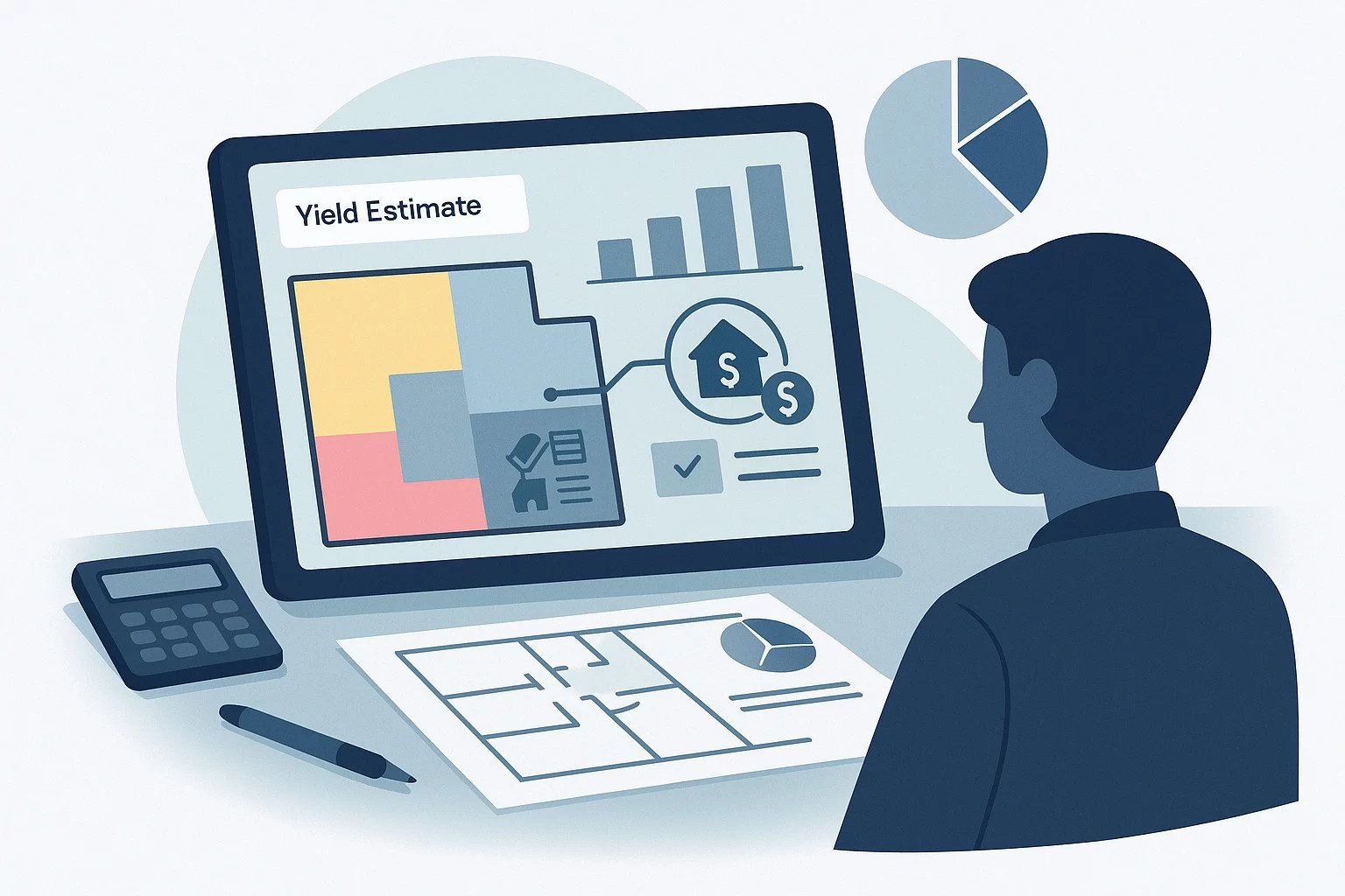 site feasibility analysis showing zoning overlays, height restrictions and planning constraints for property development